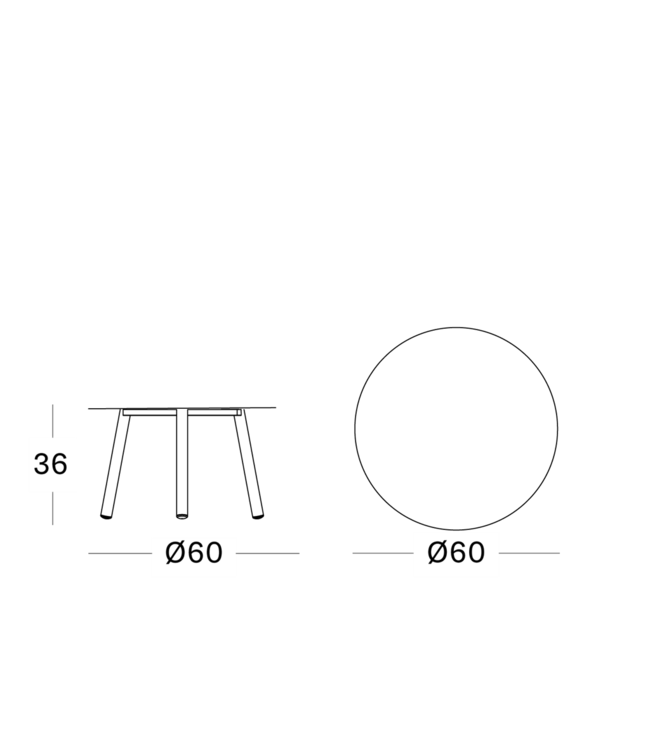 Lilo coffeetable -  Ø60 - Dune White