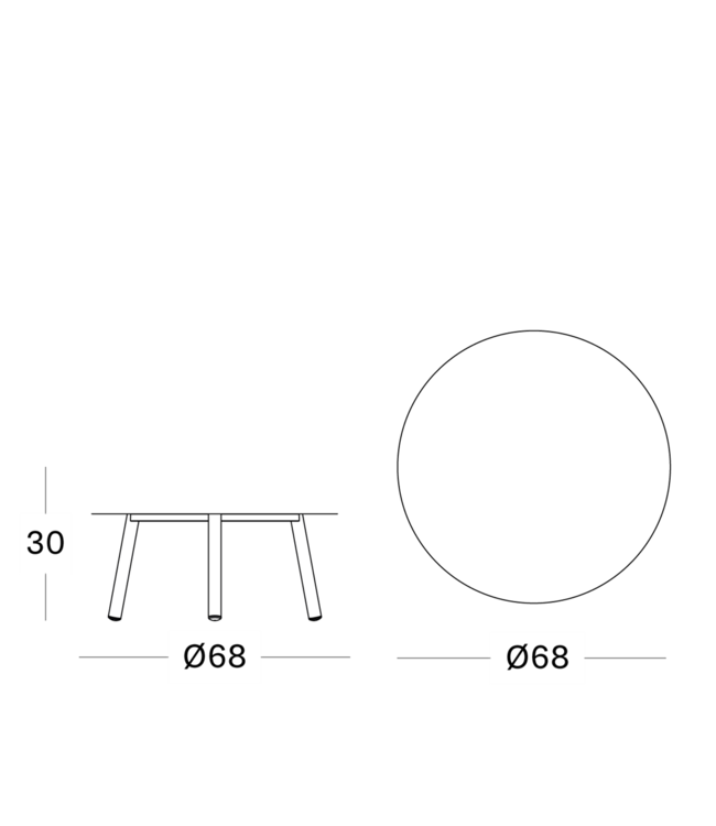 Lilo Coffee Table - Ø68 - Dune White