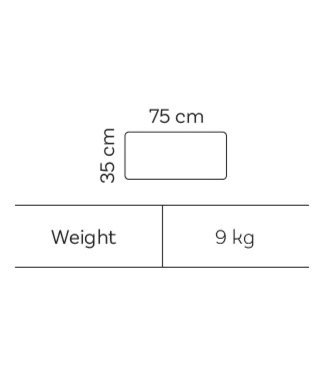 Dotty ronde poef - Grijs - Ø50cm