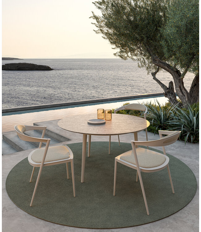 Side Table Styletto - Ø 60cm - Brons - Keramiek Terra Marrone