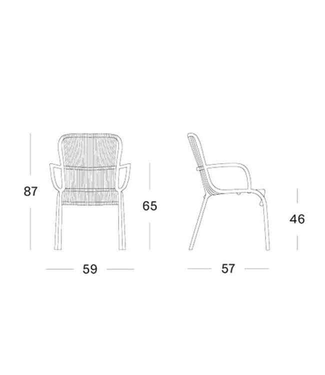 Loop Dining Chair Rope - Dune White