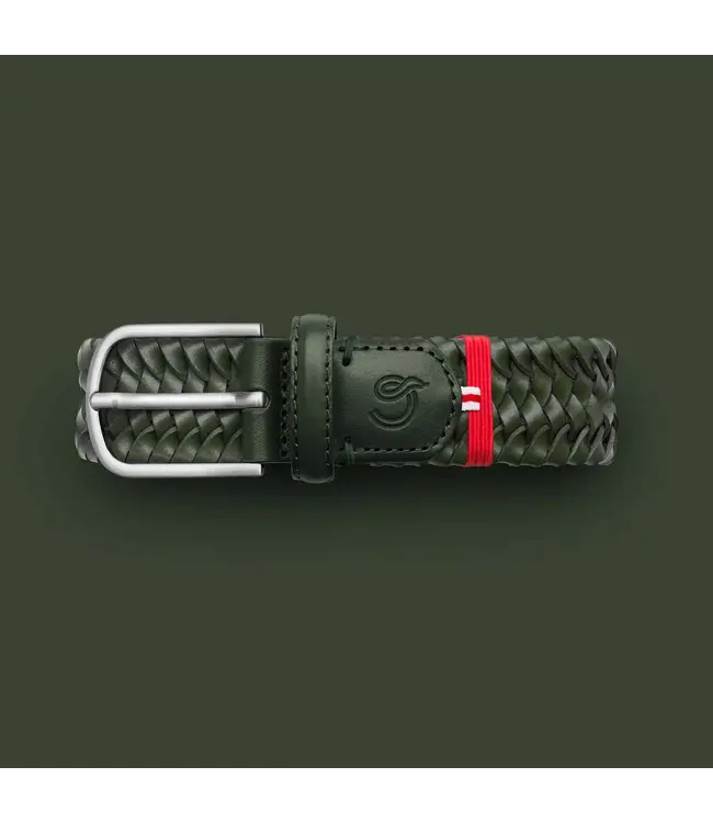 Herenriem Genoa - Green - Leather