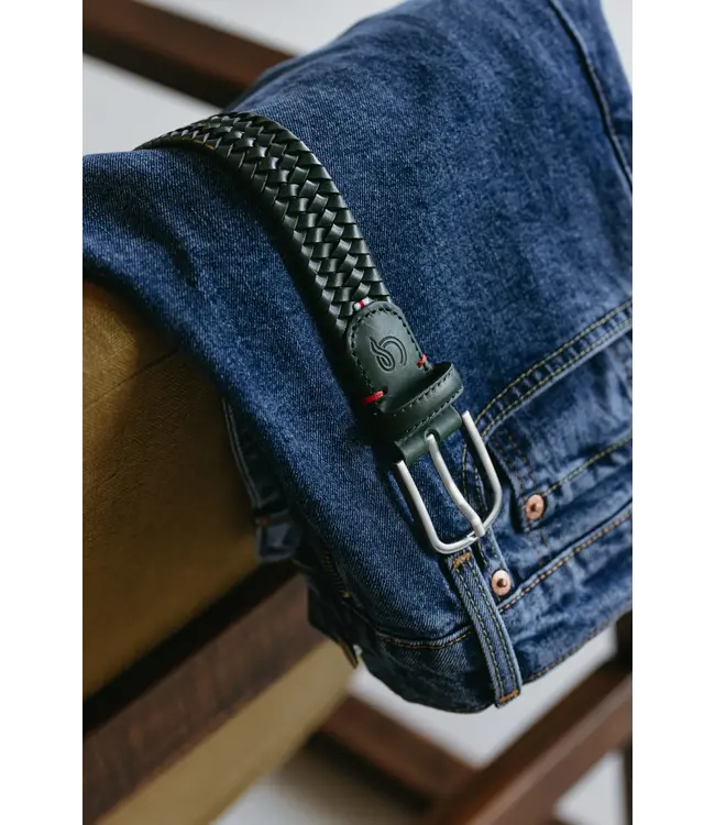 Herenriem Genoa - Green - Leather