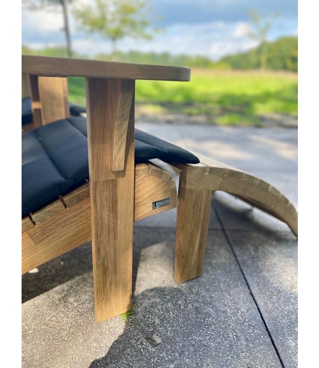 Traditional Teak | Sienna beachchair outdoorkussen - zwart