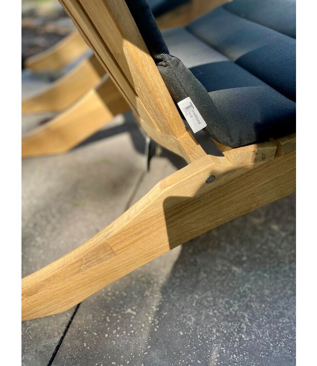 Traditional Teak | Sienna beachchair outdoorkussen - zwart