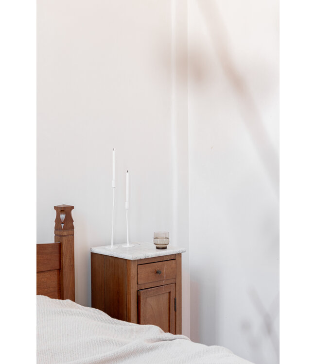 De ronde kandelaar - Small - wit