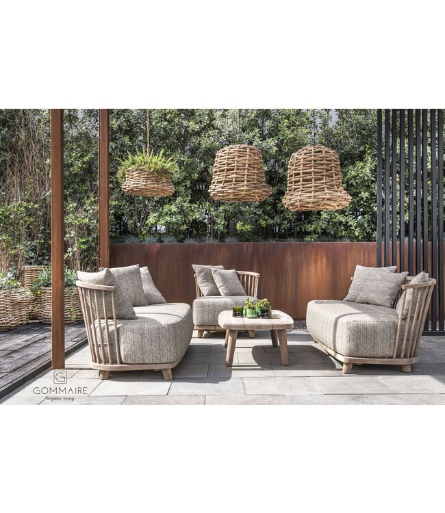 Lounge Carol 1-seater - Teak Natural Grey - Side Chair