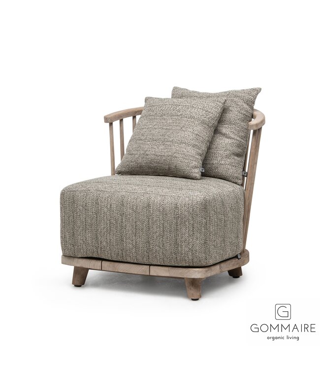 Lounge Carol 1-seater - Teak Natural Grey - Side Chair