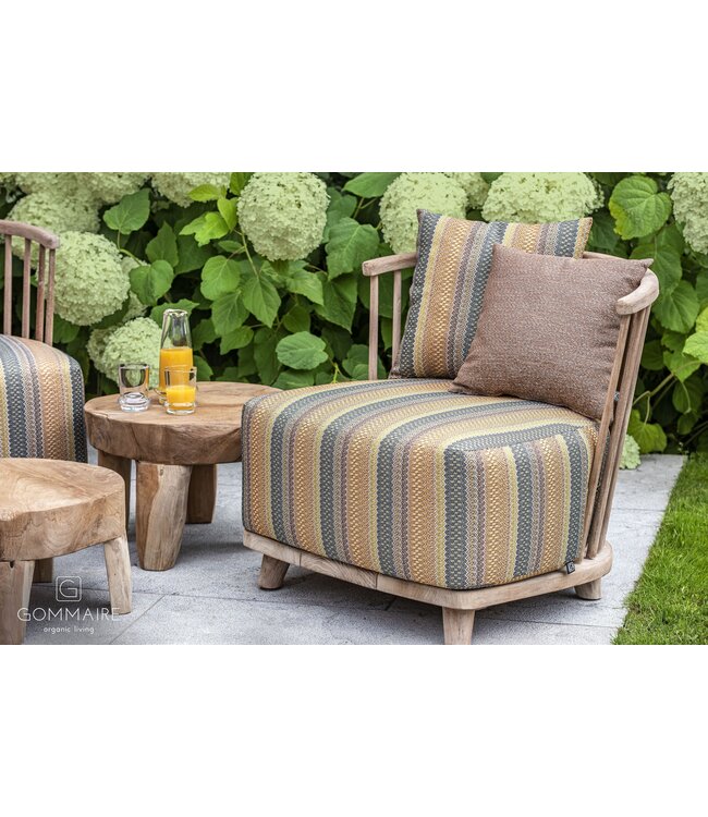 Lounge Carol 1-seater - Teak Natural Grey - Side Chair