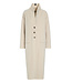 Henriette Steffensen Lang dames fleecevest in kitkleur