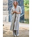 Lang dames fleecevest in kitkleur - model 7162