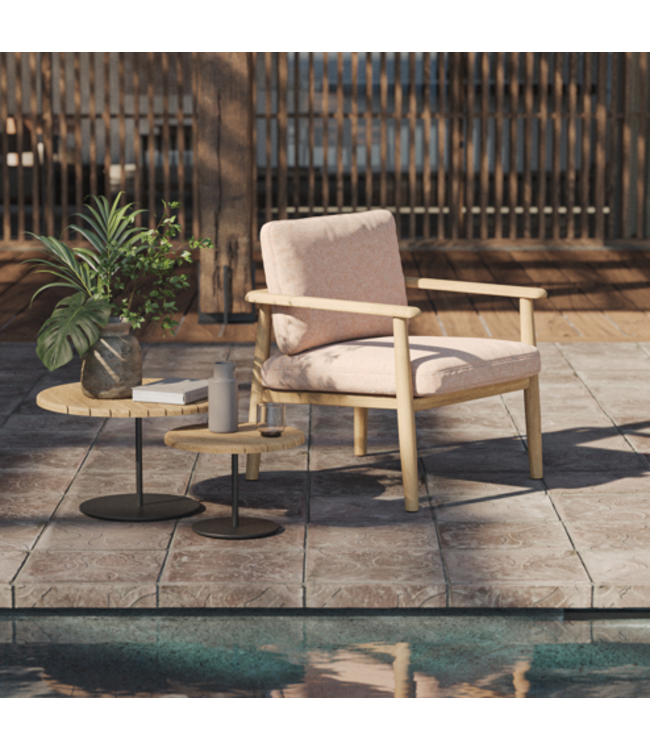 Butler Bijzettafel - Ø40/H50 - Pebble - Keramiek Cemento Luminoso