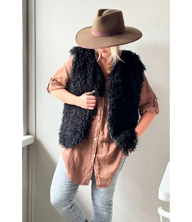 Vest Furry - Zwart