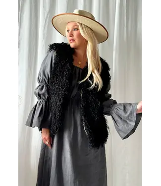 Bypias Bypias gilet Furry - Zwart