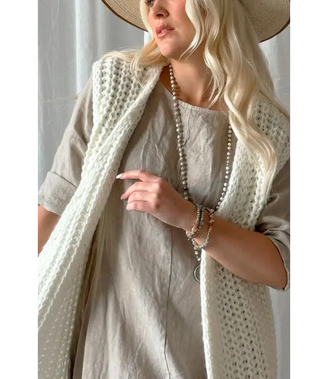 Bypias dames cardigan Aurelle - Off White