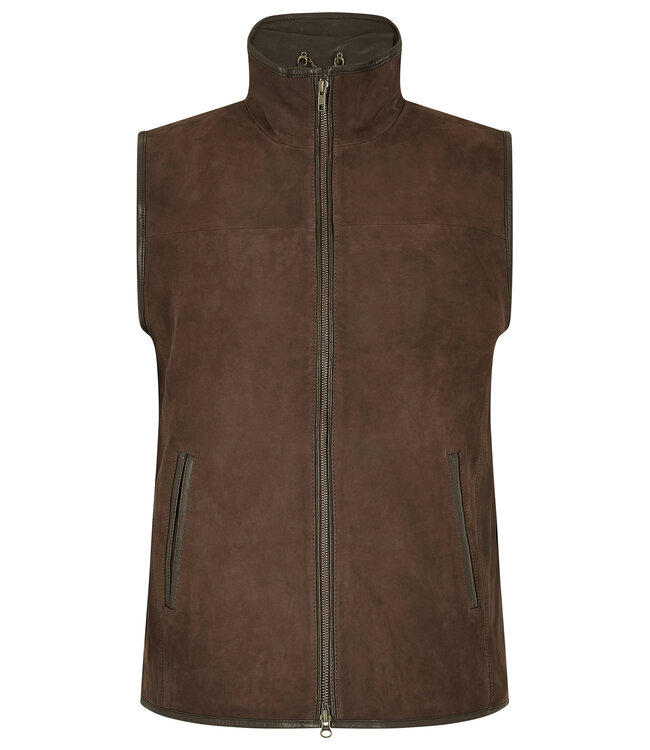 Leren bodywarmer Dunhill - Heren - Walnut