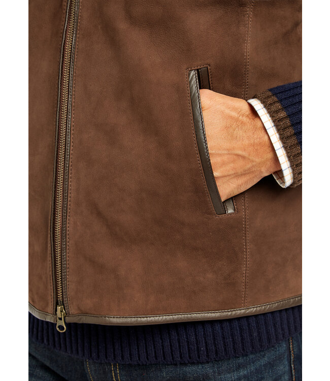 Leren bodywarmer Dunhill - Heren - Walnut
