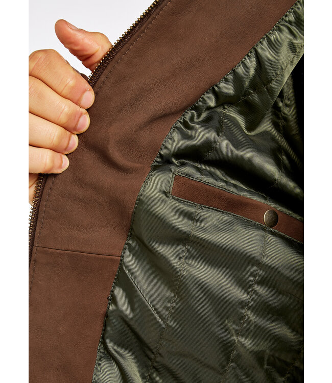Leren bodywarmer Dunhill - Heren - Walnut