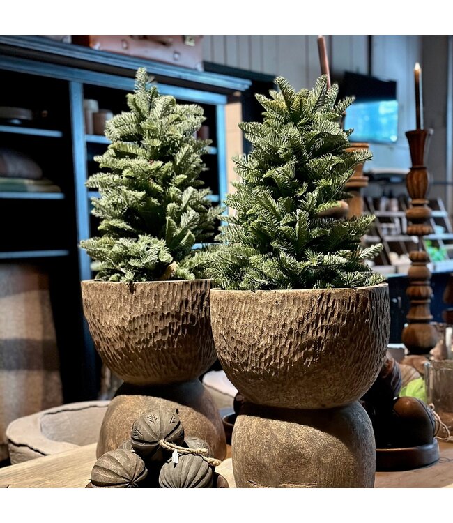 Nobilis tree zijde groen op jute voet 60 cm