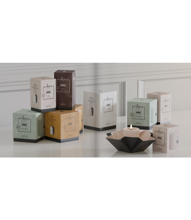 Unique Led kaars - Creme - div afmetingen