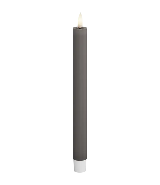 Grey LED dinner candle (2x)