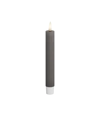 Deluxe Homeart Grey LED dinner candle (2x)