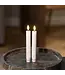Grey LED dinner candle (2x)