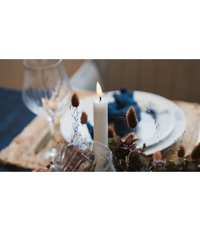 Grey LED dinner candle (2x)