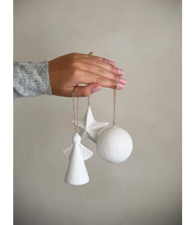 Ornament Odette - Bal (wit)