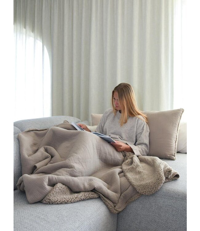 Plaid Phileine - Taupe 130x170cm