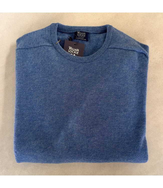 Trui lamswol - Ronde hals - Dutch Fit - Lagoon Blue 2XL