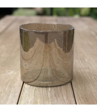 Luksa Home Collection Windlicht Cilinder - Donkerbruin - 18x18cm