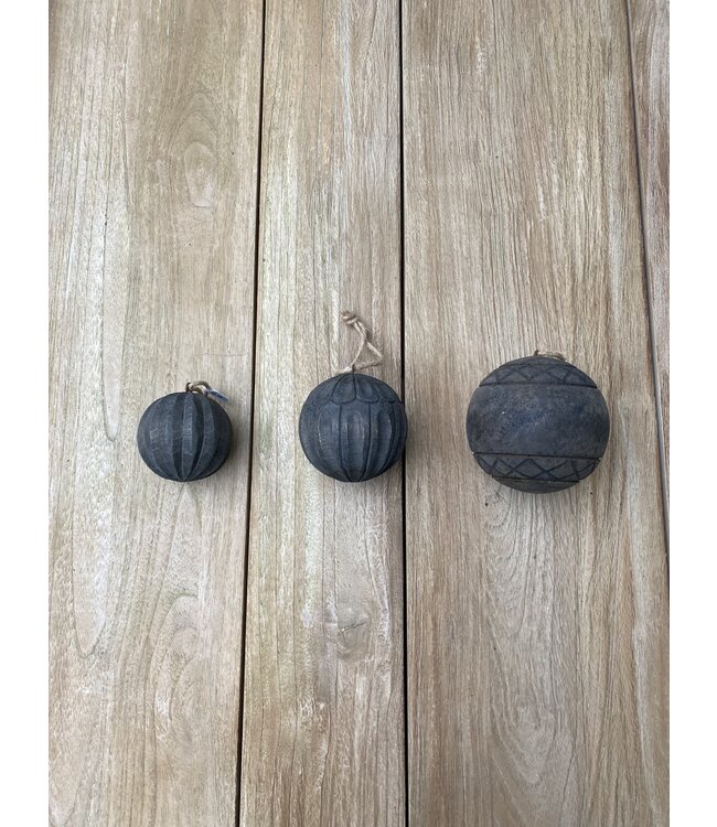 Houten decoratiebal S