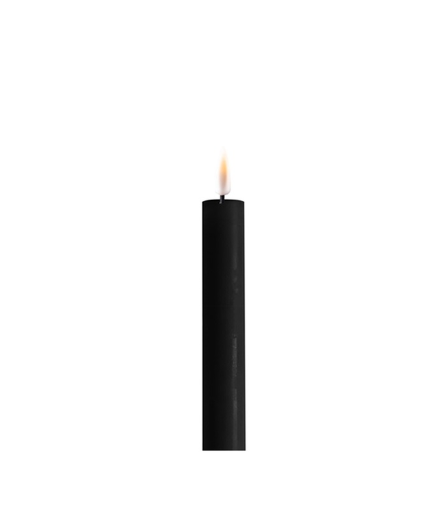 Black LED Dinner Candle D: 2,2*15 cm (2 stuks)