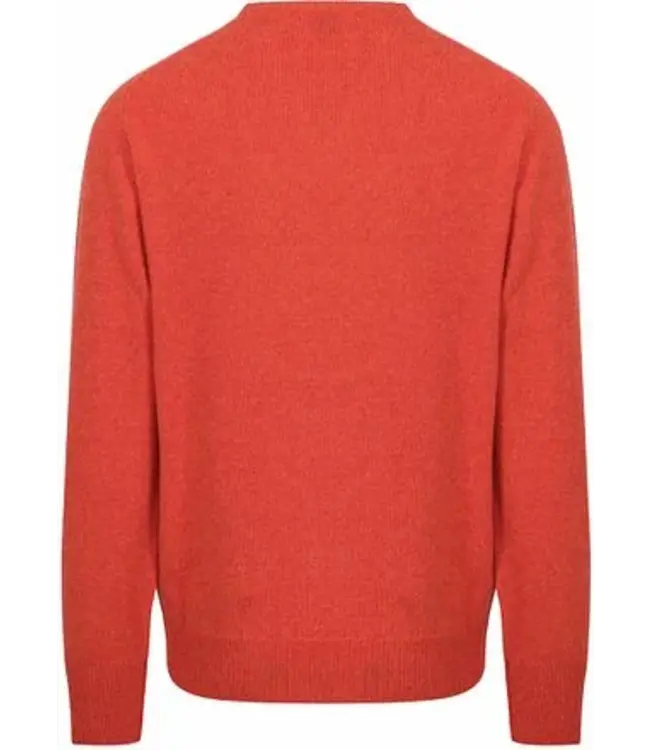 Trui lamswol - V-hals - DF - oranje