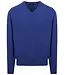William Lockie Trui lamswol - V-hals - kobalt blauw