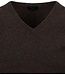Lamswollen trui met V-hals dutch fit - Cocoa