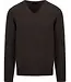 Lamswollen trui met V-hals dutch fit - Cocoa