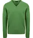 William Lockie Trui lamswol - V-hals - fris groen