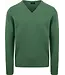 William Lockie Trui lamswol - V-hals - groen