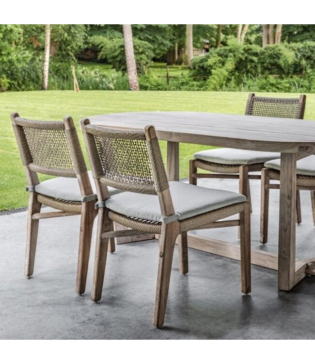 Chair Fiona - Teak Natural Grey - Wicker