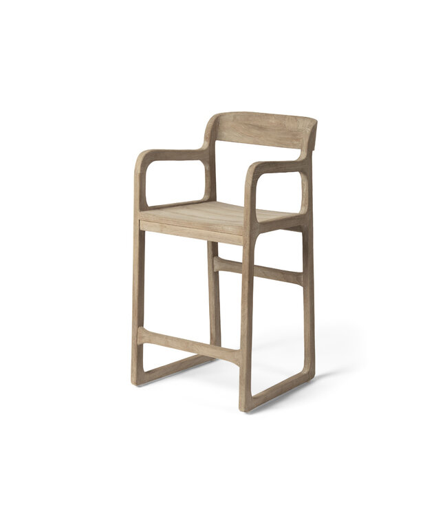 Barstoel Sally - teak natural grey - outdoor