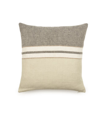 Libeco - Belgian Linen The Belgian Pillow - Deco Pillow Cover 50x50 cm  Beeswax stripe