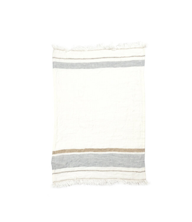 The Belgian Towel - Fouta - 110x180 cm Oyster stripe