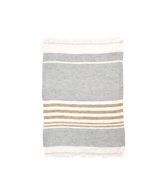 Libeco - Belgian Linen The Belgian Towel - Fouta 110x180 cm Ash stripe