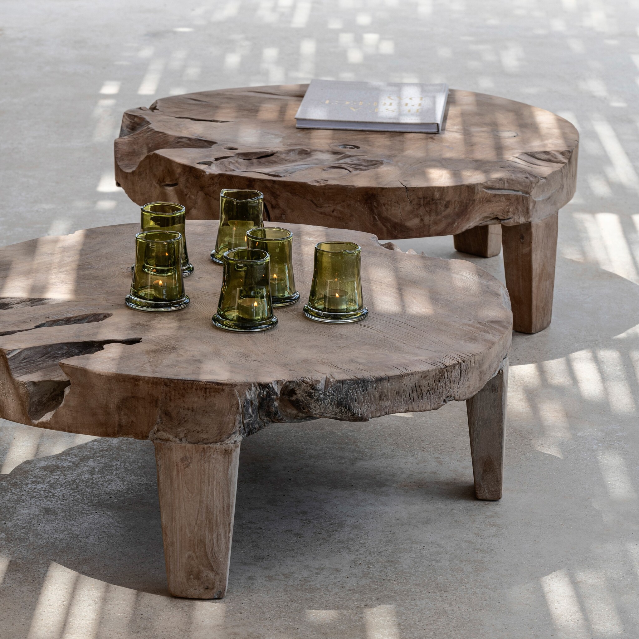 Samba bijzettafels in teakroot