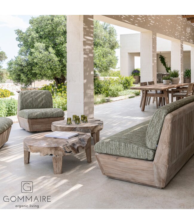 Bijzettafel Samba XXL- teak root natural grey