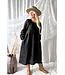 Lovely autumn linnen jurk - Zwart