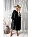 Lovely autumn linnen jurk - Zwart