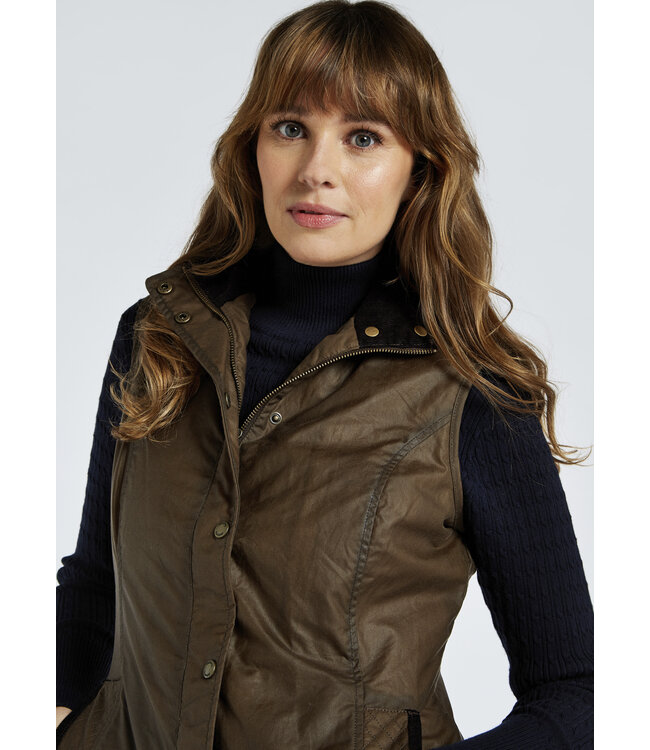 Dubarry Pakenham dames bodywarmer Ginger - wax